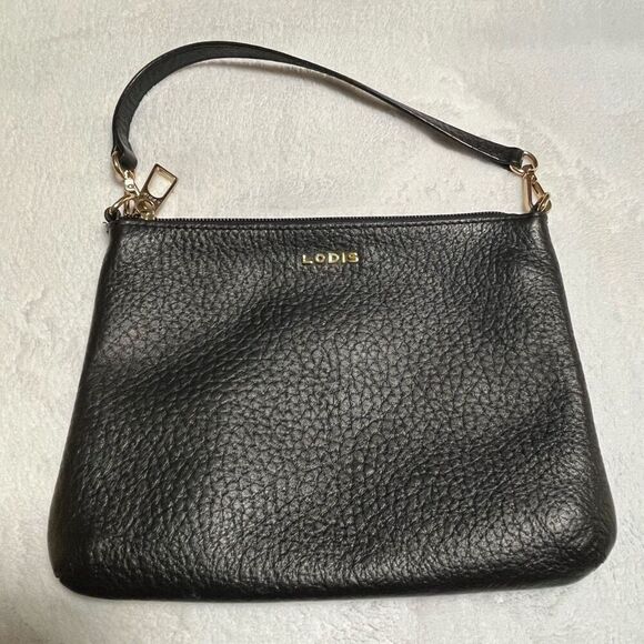 Lodis Pebbled Leather Wristlet Convertible Clutch - Picture 1 of 8